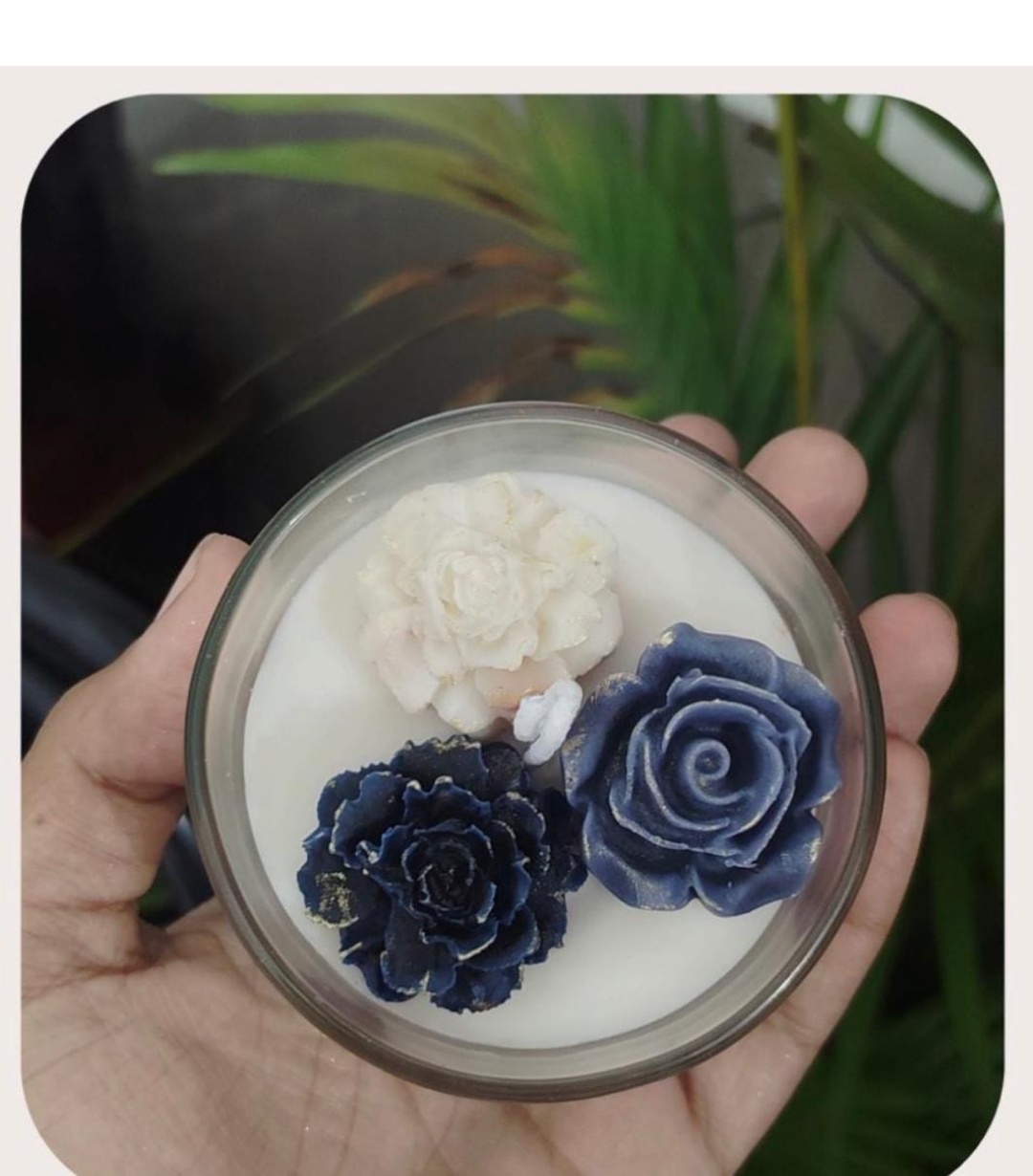 3-Shade Flower Jar Candle